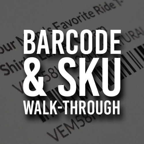 T-shirt Storm | Barcode and SKU code setup – T-Shirt Storm Brand On Demand